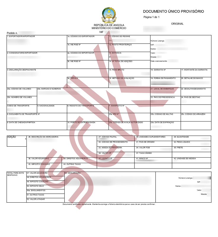 Angola DU Document