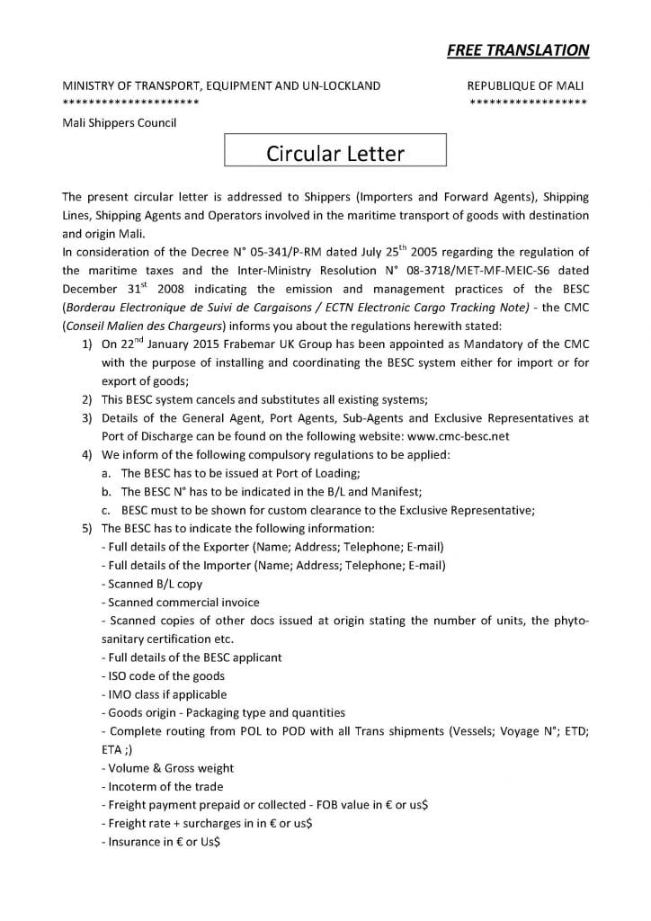 Mali Circulaire Page 1