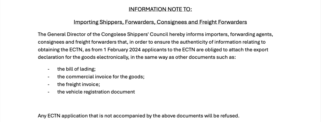 information note N0012CCC DG DT SCK
